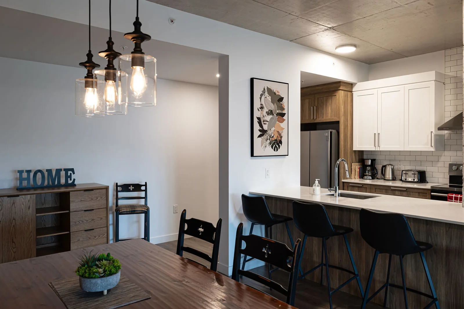 Cuisine et salle à manger d’un condo CondHôtel
